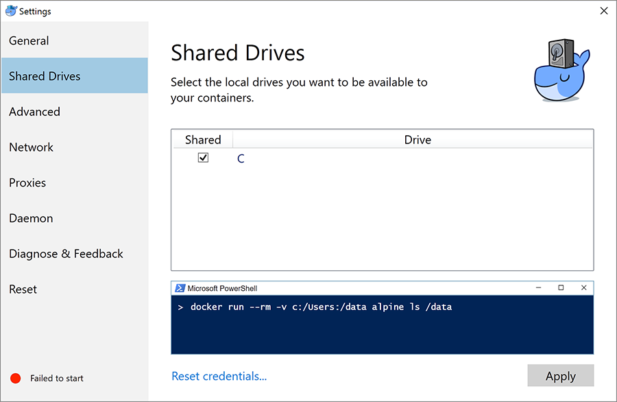 Share Drives with Docker App